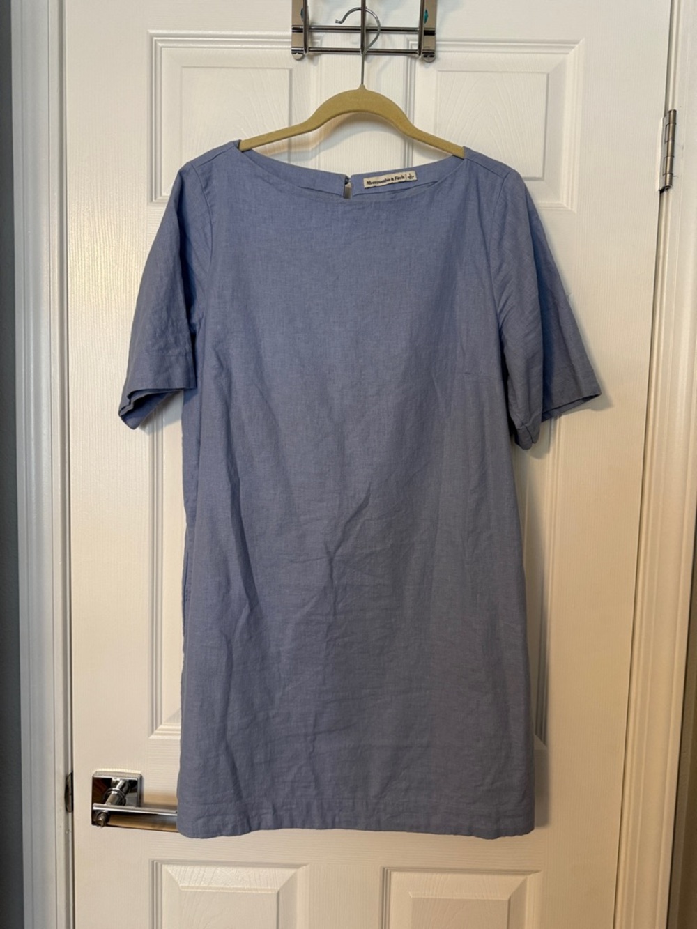 Abercrombie & Fitch Light Blue Linen Mini Dress